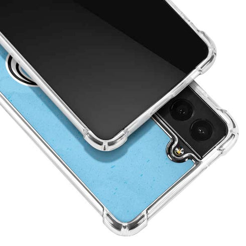 NHL Utah Mammoth Distressed Blue Galaxy S21 FE Clear Case